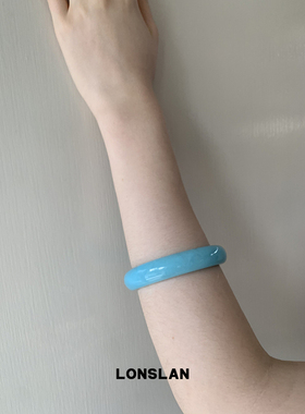 LONSLAN ACC 2025ss彩色夏日树脂手镯百搭简约ins风几何手环