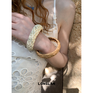 设计感波西米亚风编织简约ins手镯 2025ss LONSLAN ACC