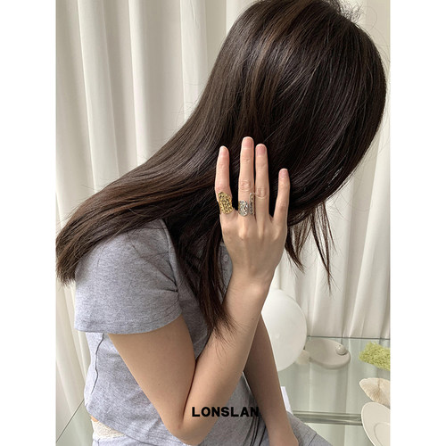 LONSLANACC凹凸肌理感指环戒指