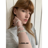 银色个性 2025ss 百搭叠戴高质感手镯 ACC LONSLAN