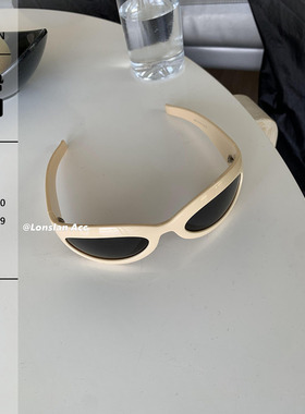 LONSLAN宽边可爱椭圆墨镜