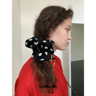 简约发饰 2025ss可爱韩系波点百搭双层发圈时尚 LONSLAN ACC
