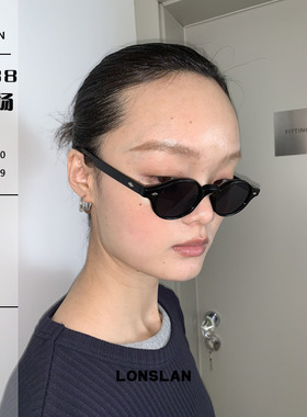 LONSLAN ACC 2025ss复古感圆形百搭墨镜小圆框情侣太阳眼镜