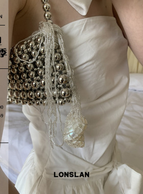 LONSLAN ACC 2025ss设计感长款海螺串珠拼接可斜挎项链可爱装饰