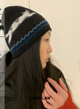LONSLAN 25AW 12.8 NEW可爱针织小猫秋冬保暖包头帽百搭冷帽