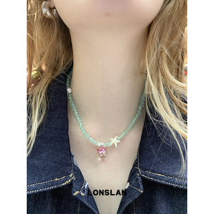 春夏可爱串珠蘑菇项链ins时尚 2025ss 配饰 ACC LONSLAN
