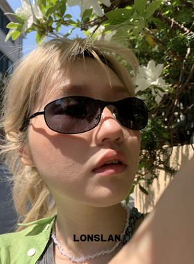 LONSLAN ACC 2025ss时尚帅气金属框椭圆镜片百搭太阳镜凹造型墨镜