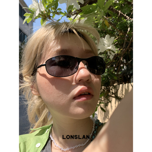 帅气金属框椭圆镜片百搭太阳镜凹造型墨镜 2025ss时尚 LONSLAN ACC