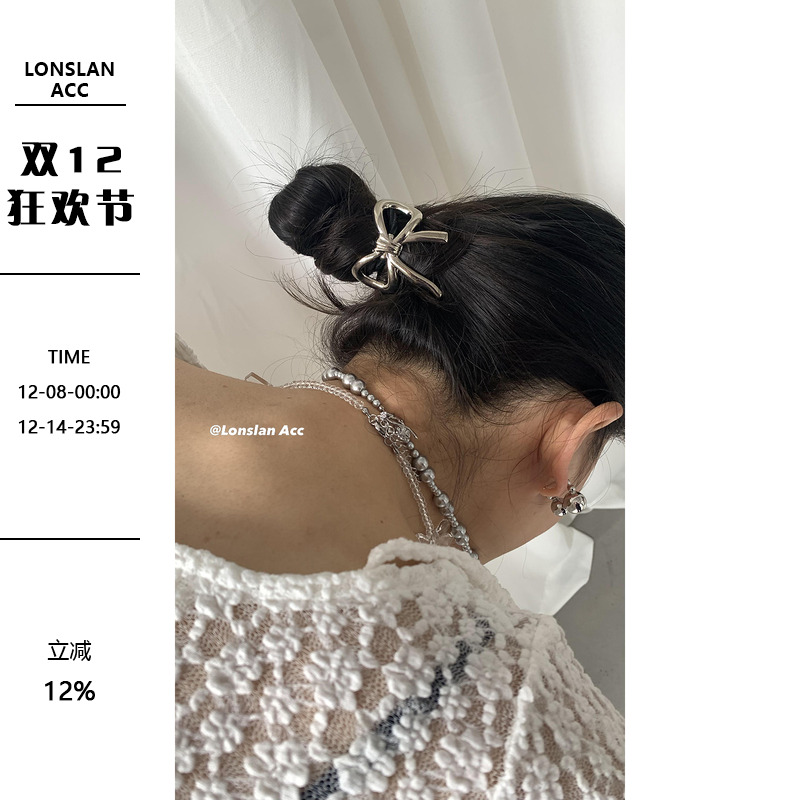 LONSLANACC金属蝴蝶结俏皮发圈