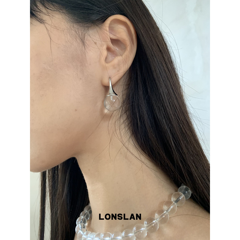 LONSLAN ACC 2025ss韩系个性设计水滴吊坠耳钉百搭圆球耳环,饰品/流行首饰/时尚饰品新,耳环,淘宝优惠券,粉丝福利购,淘宝优惠卷