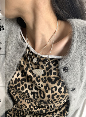 LONSLAN ACC 2024搭配 小众独特设计感不规则金属吊坠双层项链