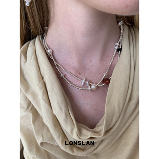 设计感串珠拼接高质感项链百搭锁骨链 2025ss LONSLAN ACC