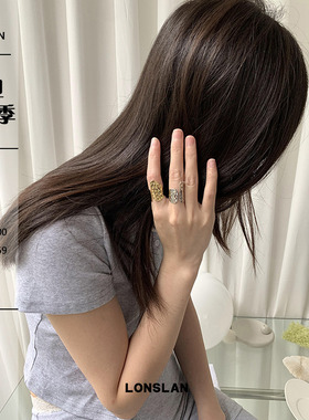 LONSLANACC凹凸肌理感指环戒指