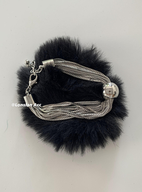 LONSLAN情侣合金做旧款叠层手链