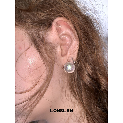 LONSLAN ACC 2025ss 清透感珠珠简约耳钉舒适银针耳环