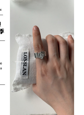 LonslanAcc宽边精致银食指戒指