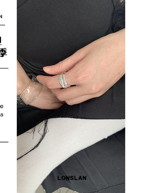 LONSLANACC高级感宽窄对戒组合