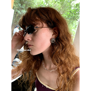 精致小众编织金属感设计独特耳环耳饰 2024搭配 LONSLAN ACC