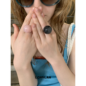 LONSLAN ACC 2025ss春夏果冻树脂可开口戒指ins百搭指环