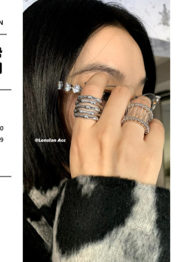 LONSLANACC网状感拼接戒指