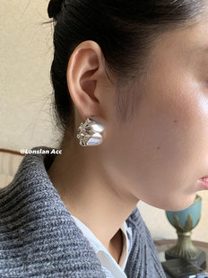 重工耳环 小众INS不规则花边宽版 LONSLAN ACC