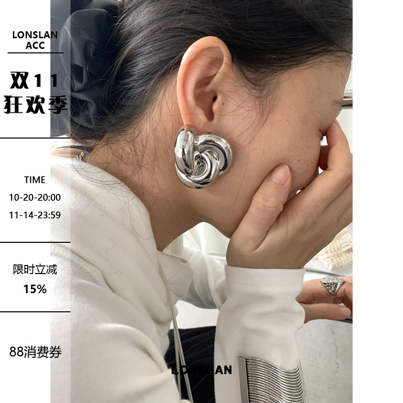 LONSLANACC环形大气质感耳饰耳环