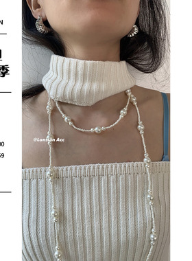 LONSLANACC珍珠复古叠层项链