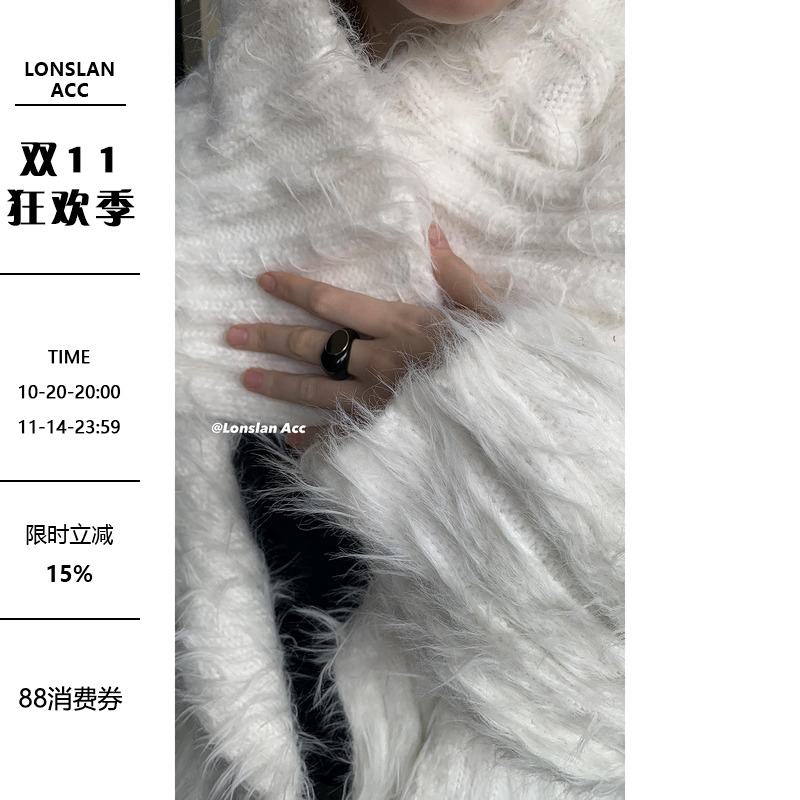 LonslanAcc法式宽版不规则戒指