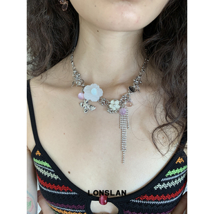项链春夏颈链 2025ss重工花朵流苏链条时尚 LONSLAN ACC