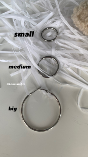 LONSLAN 基础日常简约圆形卡扣耳环 ACC