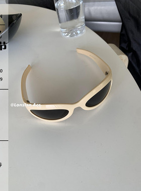 LONSLAN宽边可爱椭圆墨镜