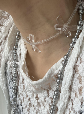 LONSLANACC透明芭蕾少女锁骨链