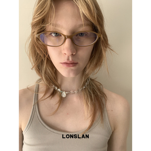 LONSLAN 2025ss复古方圆形小边框搭配眼镜素颜平面镜 ACC