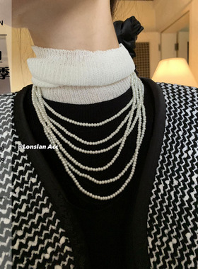 LONSLANACC叠层珍珠多层贵气项链
