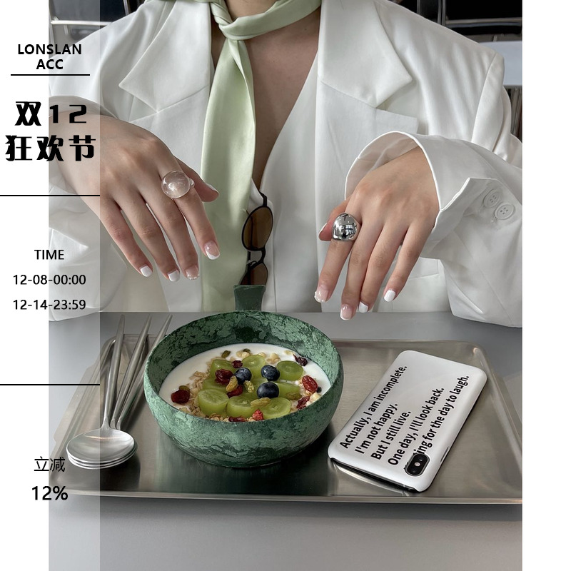 戒指lonslanacc韩代透明感果冻