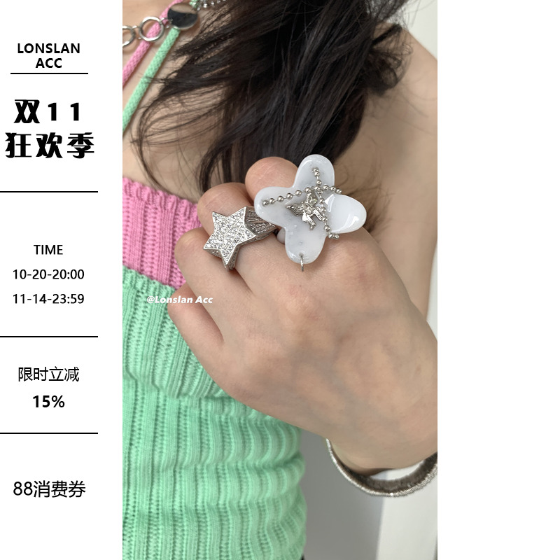 LONSLANACC可爱树脂戒指