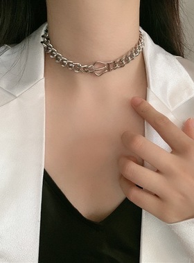 CHOKER小众设计感粗链条装饰项链