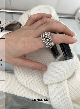 LONSLANACC串珠弹力宽版戒指