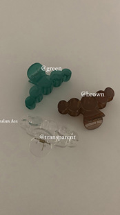 Lonslan 复古小众别致形状亚克力渐变圆形慵懒盘发抓鲨鱼发夹 ACC