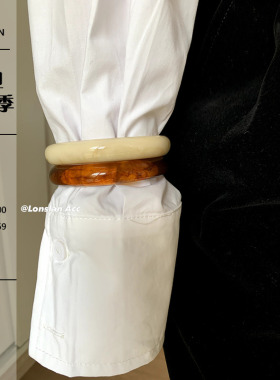 LonslanAcc复古树脂别致圆环手镯