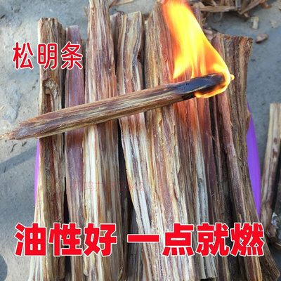 松明引火条户外野炊篝火晚会生火神器松光琥珀木生火燃料油柴木炭