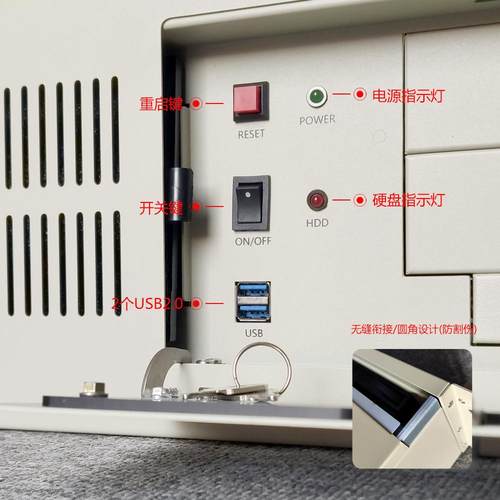 工厂现货4U工控机箱450MM服务器防静电厚实钢材带锁磨砂工业灰