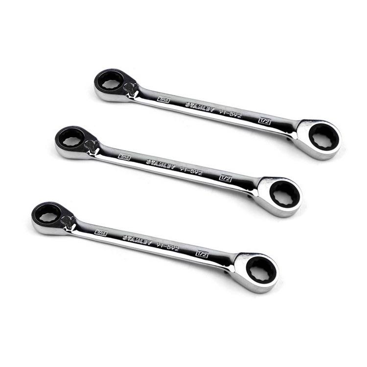 史丹利 英制双头梅花双向棘轮快速扳手7/16*1/2英寸91-592-1L-22