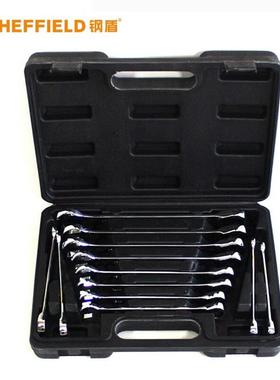 SHEFFIELD/钢盾 S018601 8件套精抛光棘开两用加长快扳（塑盒）