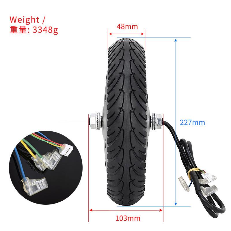8.5寸M365电动滑板车电机350W36V驱动轮波点前轮马达充气轮胎