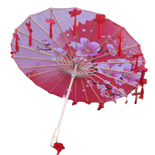 流苏油纸伞古风仙女配汉服的伞舞蹈古装儿童防雨防晒实用道具