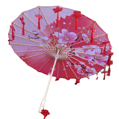 流苏防雨防晒实用油纸伞五优家家