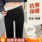 无痕显瘦棉打底裤 加绒鲨鱼裤 女外穿秋冬收腹提臀羊羔绒保暖瑜伽裤