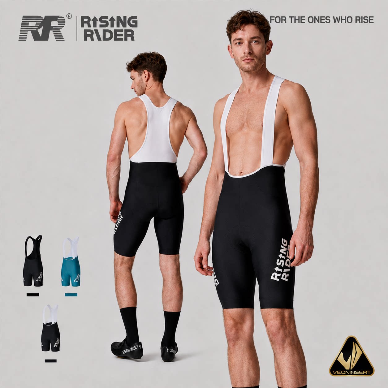 RR2026夏季新款男士公路自行车一体式背带骑行五分裤速干减震透气