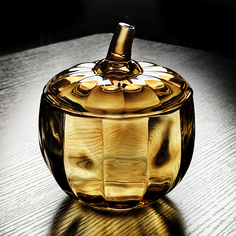 南瓜水果盘糖果罐水晶玻璃碗专用